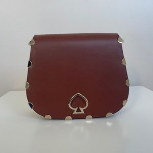 NWOT Kate Spade Suzy Scallop Warm Brown Large Western Horse Saddle Bag